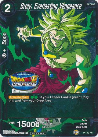 Broly, Everlasting Vengeance (Championship Final 2019) (P-140) [Tournament Promotion Cards] | Total Play