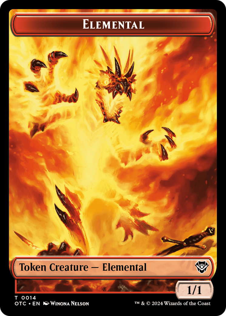 Bird Illusion // Elemental (0014) Double-Sided Token [Outlaws of Thunder Junction Commander Tokens] | Total Play