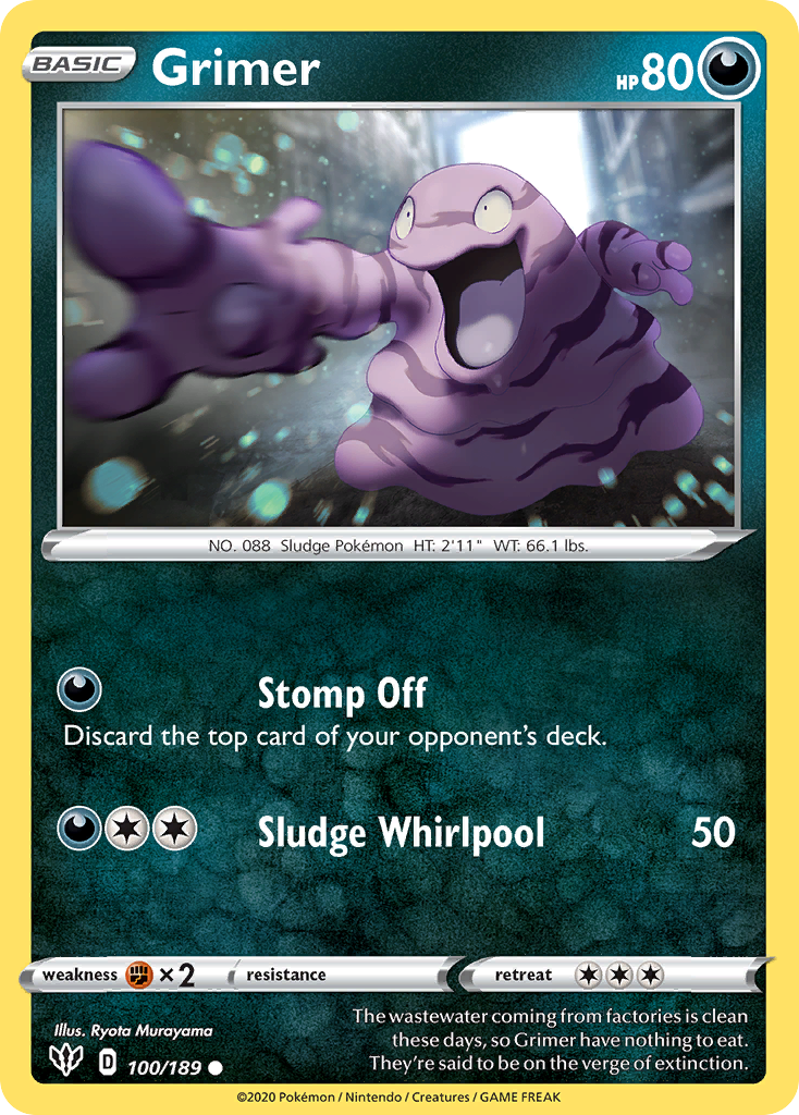 Grimer (100/189) [Sword & Shield: Darkness Ablaze] | Total Play