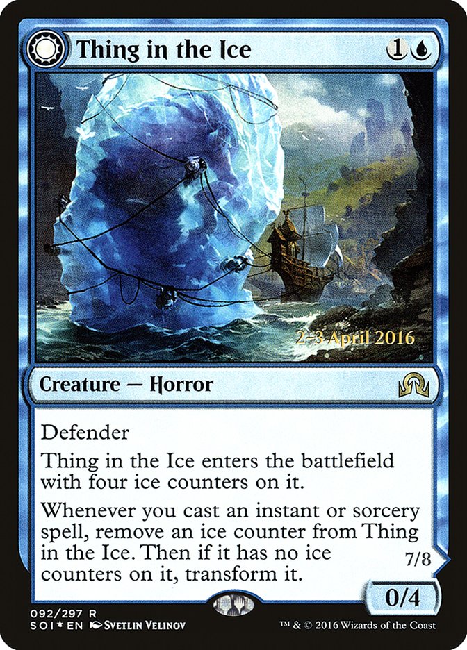 Thing in the Ice // Awoken Horror [Shadows over Innistrad Prerelease Promos] | Total Play