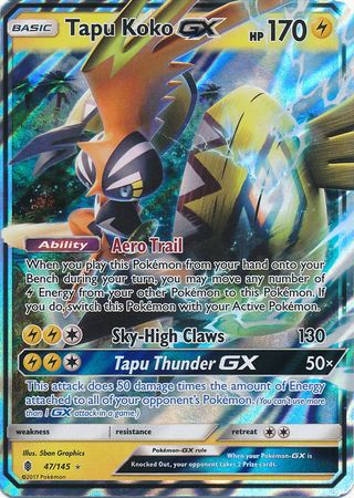 Tapu Koko GX (47/145) (Jumbo Card) [Sun & Moon: Guardians Rising] | Total Play