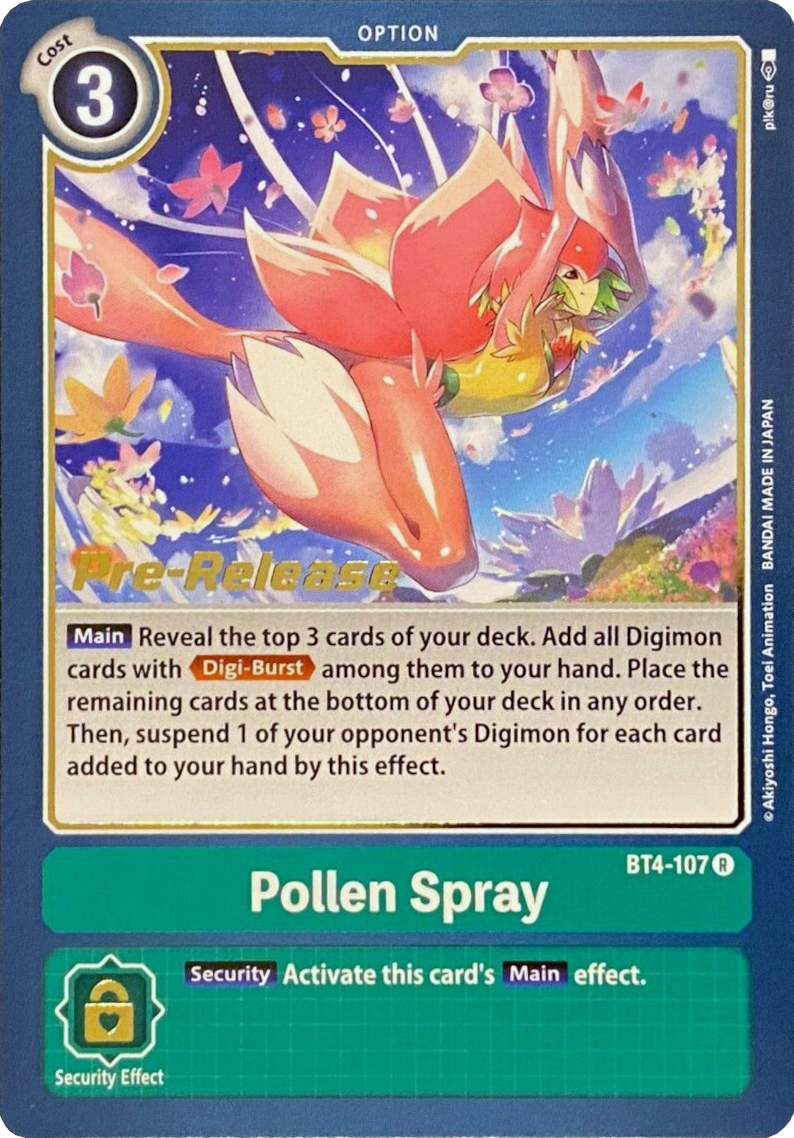 Pollen Spray [BT4-107] [Great Legend Pre-Release Promos] | Total Play