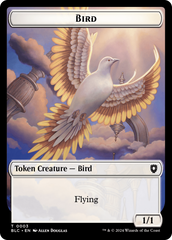 Storm Crow // Bird (003) Double-Sided Token [Bloomburrow Commander Tokens] | Total Play