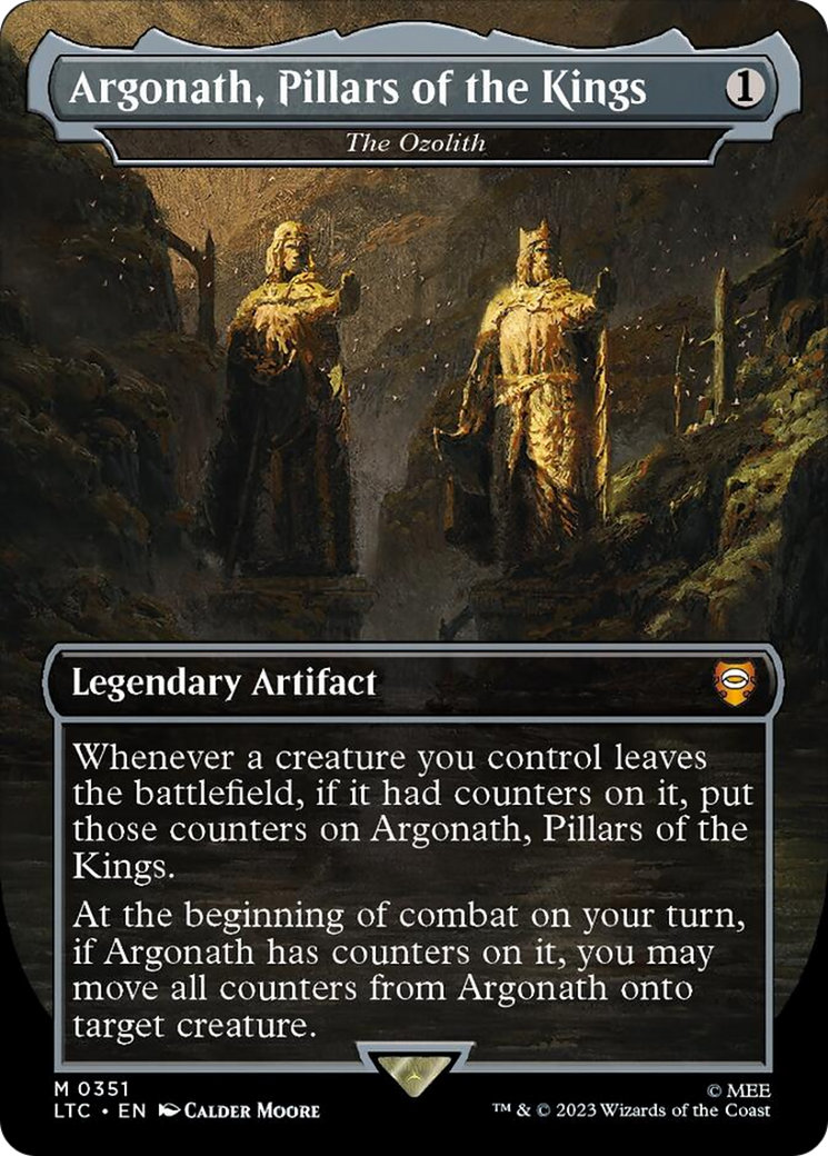 Argonath, Pillars of the Kings - The Ozolith (Borderless) (Surge Foil) [The Lord of the Rings: Tales of Middle-Earth Commander] | Total Play