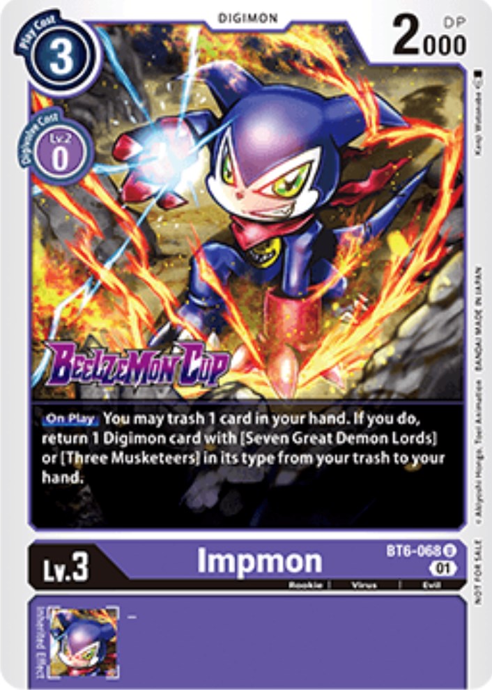 Impmon [BT6-068] (Beelzemon Cup Participation) [Starter Deck: Beelzemon Advanced Deck Set Promos] | Total Play