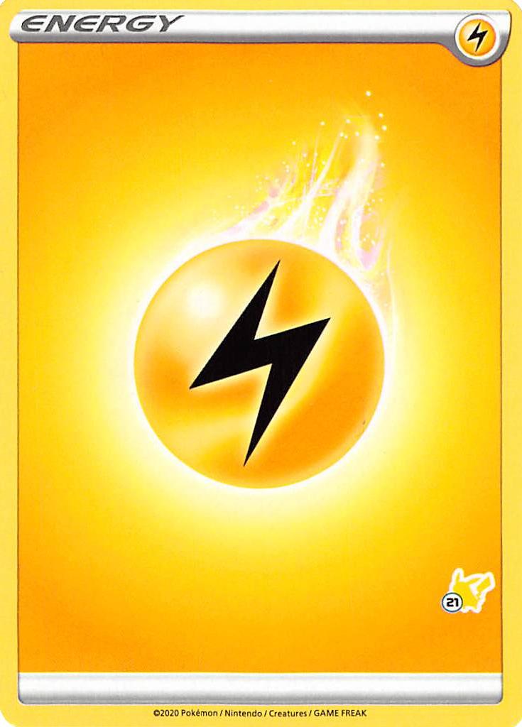 Lightning Energy (Pikachu Stamp #21) [Battle Academy 2022] | Total Play