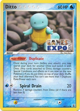 Ditto (64/113) (Games Expo Exclusive) [EX: Delta Species] | Total Play