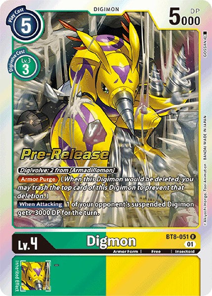 Digmon [BT8-051] [New Awakening Pre-Release Cards] | Total Play