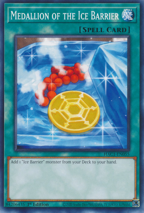 Medallion of the Ice Barrier [HAC1-EN055] Common | Total Play