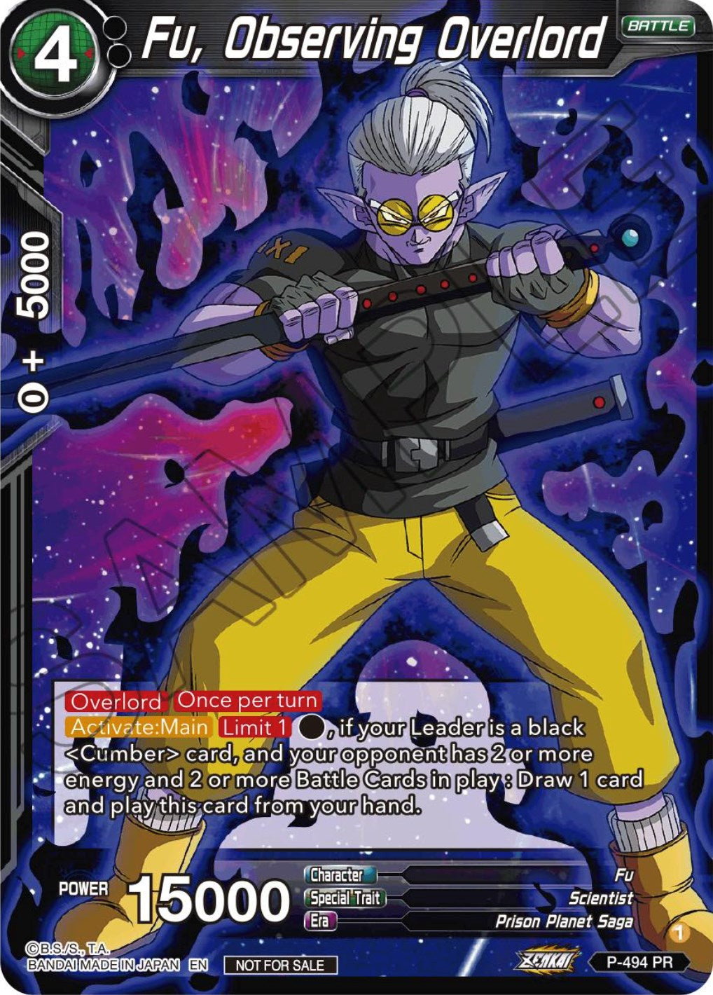 Fu, Observing Overlord (Zenkai Series Tournament Pack Vol.3) (P-494) [Tournament Promotion Cards] | Total Play