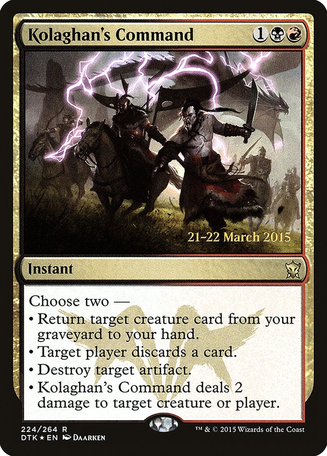 Kolaghan's Command [Dragons of Tarkir Prerelease Promos] | Total Play