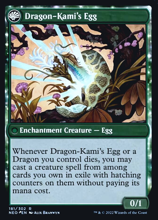 The Dragon-Kami Reborn // Dragon-Kami's Egg [Kamigawa: Neon Dynasty Prerelease Promos] | Total Play