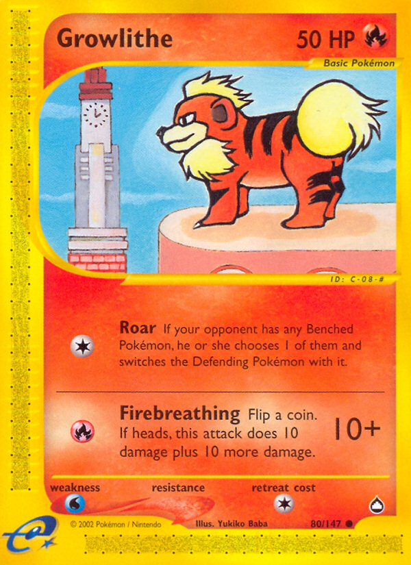 Growlithe (80/147) [Aquapolis] | Total Play