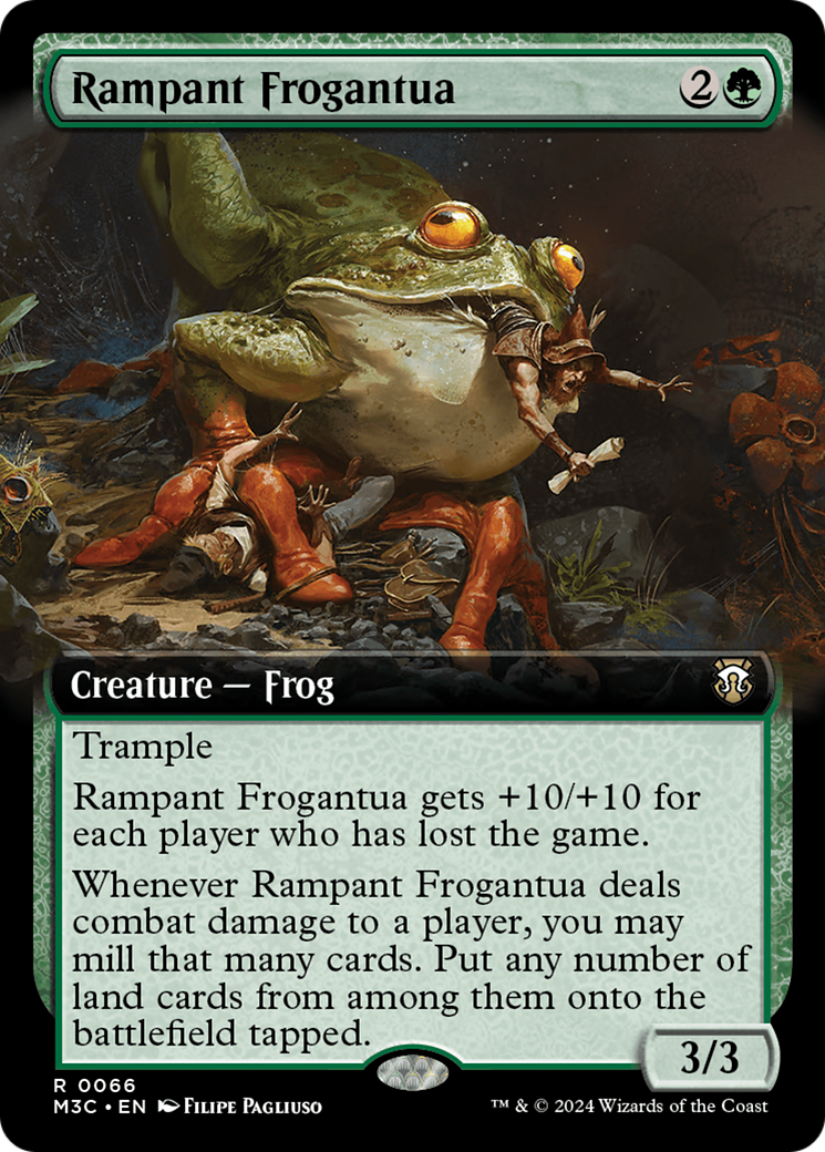 Rampant Frogantua (Extended Art) (Ripple Foil) [Modern Horizons 3 Commander] | Total Play