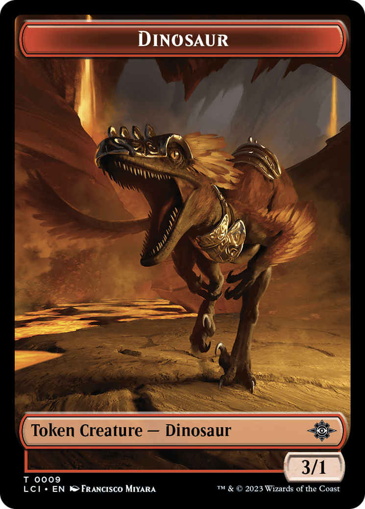 Copy // Dinosaur (0009) Double-Sided Token [The Lost Caverns of Ixalan Tokens] | Total Play