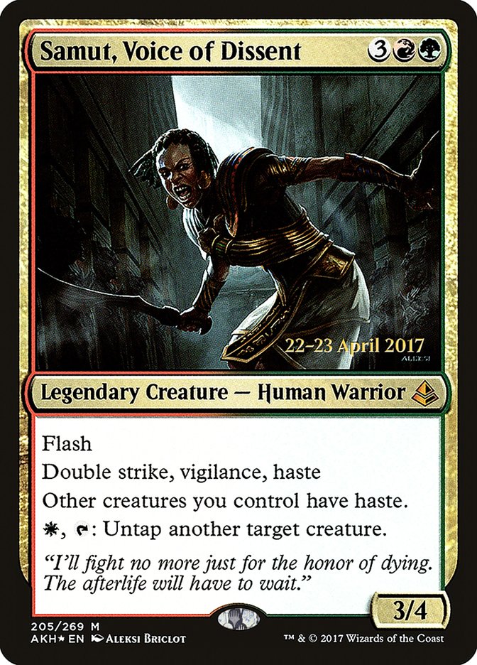 Samut, Voice of Dissent [Amonkhet Prerelease Promos] | Total Play