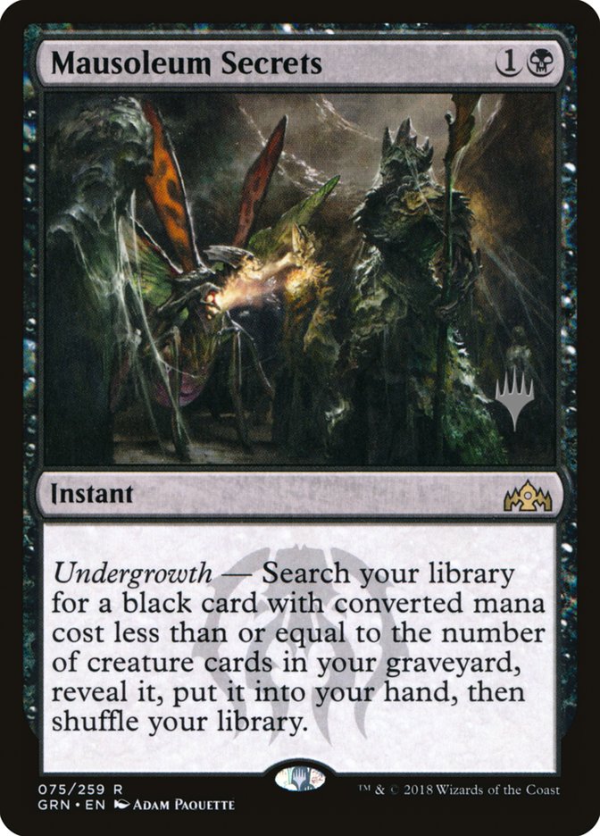 Mausoleum Secrets (Promo Pack) [Guilds of Ravnica Promos] | Total Play