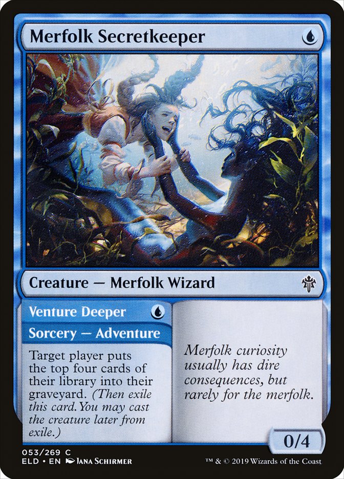 Merfolk Secretkeeper // Venture Deeper [Throne of Eldraine] | Total Play