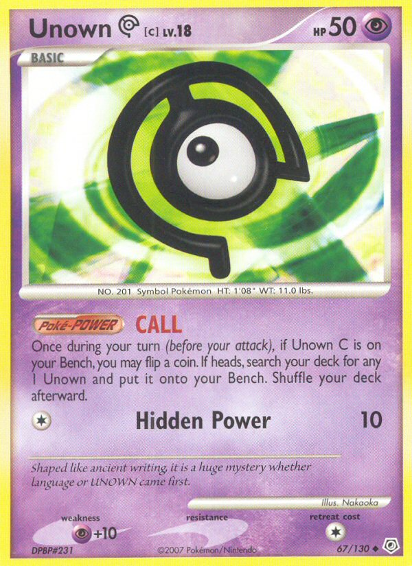 Unown C (67/130) [Diamond & Pearl: Base Set] | Total Play