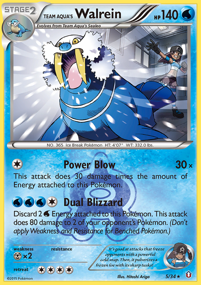 Team Aqua's Walrein (5/34) [XY: Double Crisis] | Total Play