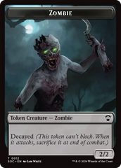 Snake // Zombie Double-Sided Token [Secrets of Strixhaven Commander Tokens] | Total Play