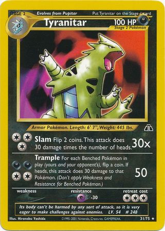Tyranitar (31/75) [Neo Discovery Unlimited] | Total Play