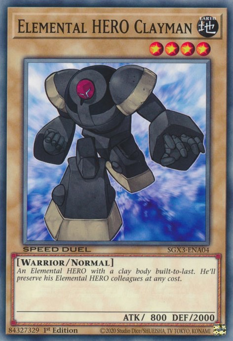 Elemental HERO Clayman [SGX3-ENA04] Common | Total Play