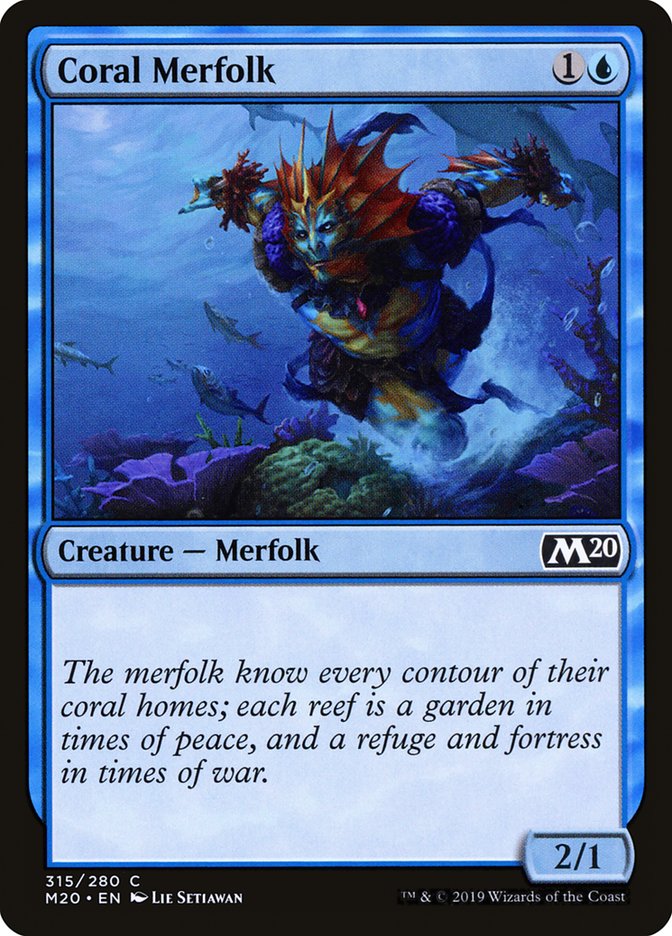 Coral Merfolk [Core Set 2020] | Total Play