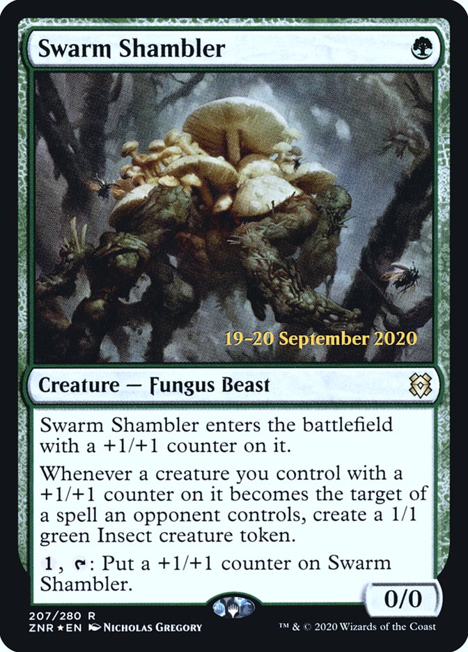 Swarm Shambler [Zendikar Rising Prerelease Promos] | Total Play