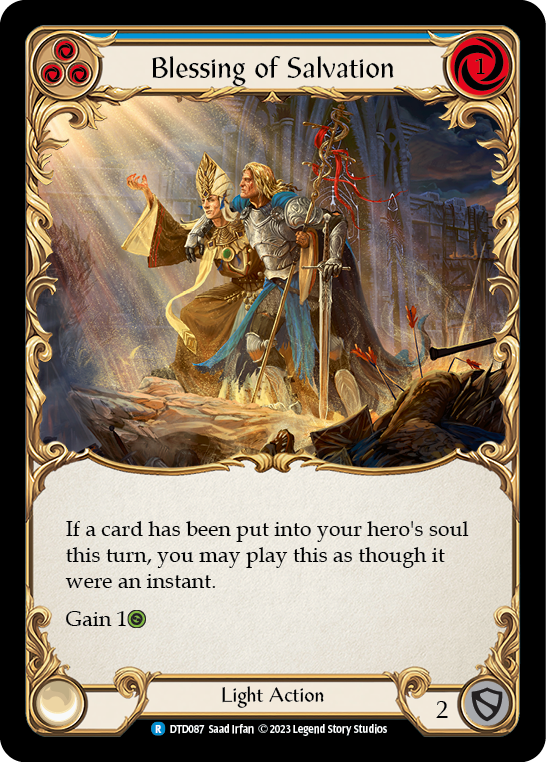 Blessing of Salvation (Blue) [DTD087] (Dusk Till Dawn)  Rainbow Foil | Total Play