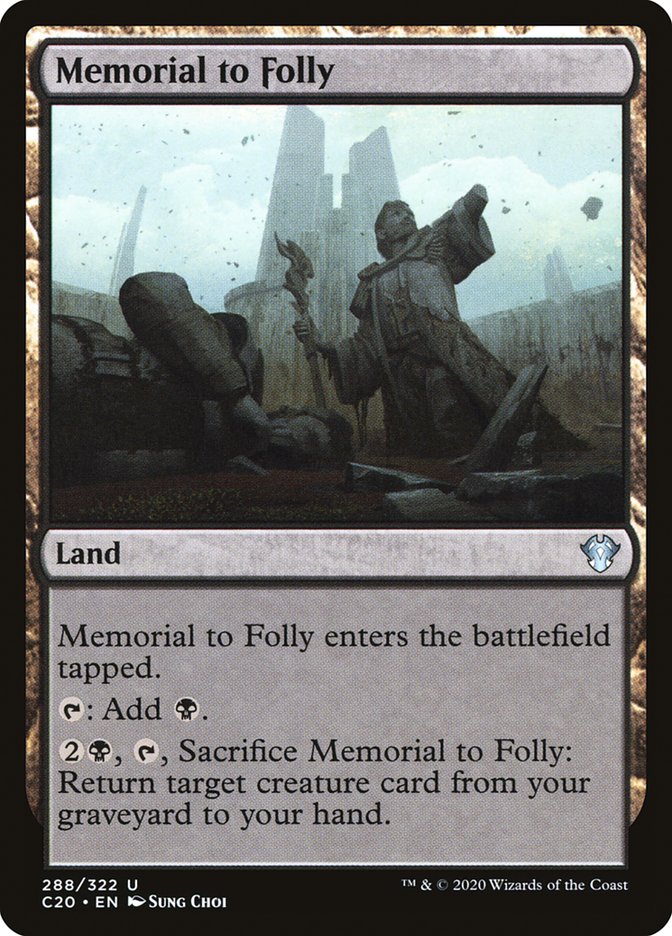 Memorial to Folly [Commander 2020] | Total Play