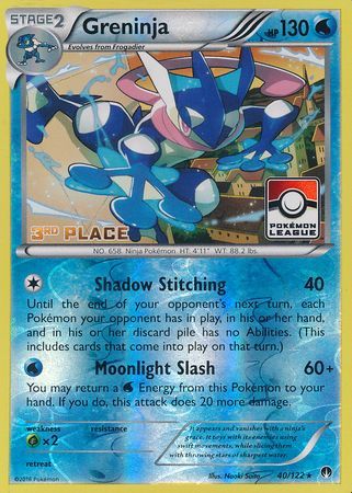 Greninja (40/122) (League Promo 3rd Place) [XY: BREAKpoint] | Total Play