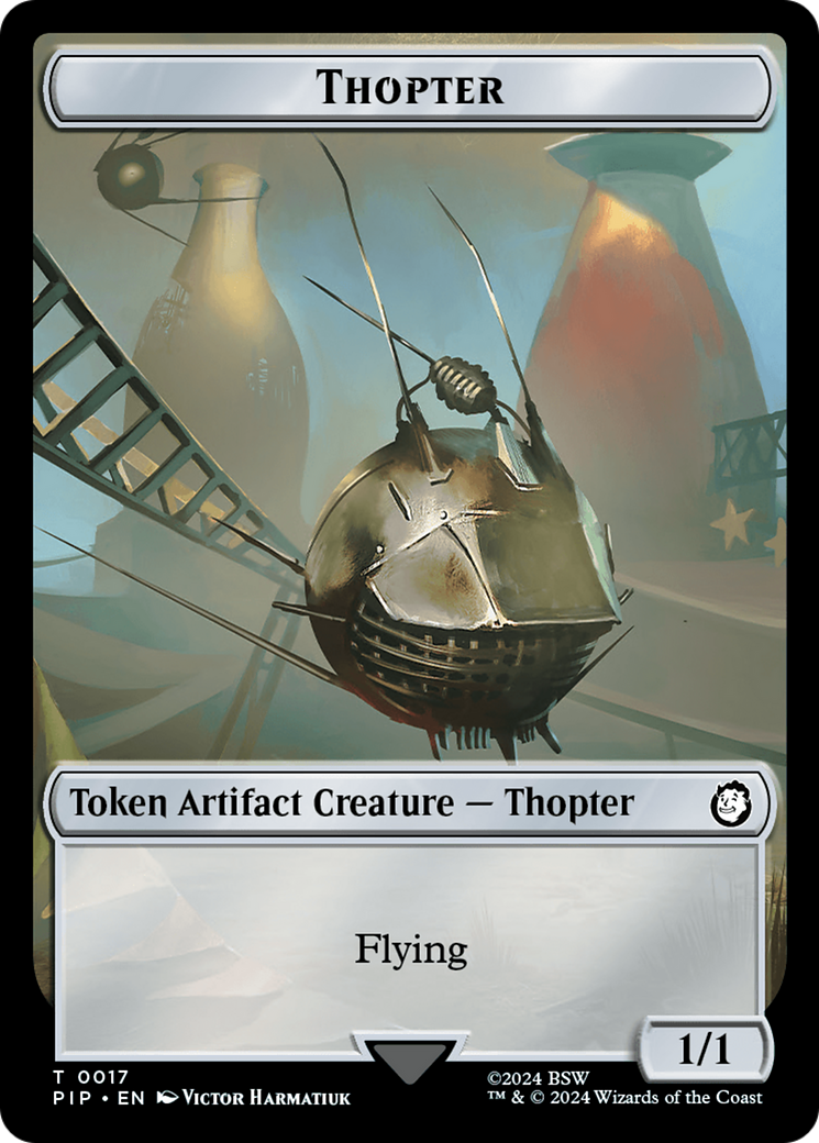 Junk // Thopter Double-Sided Token [Fallout Tokens] | Total Play