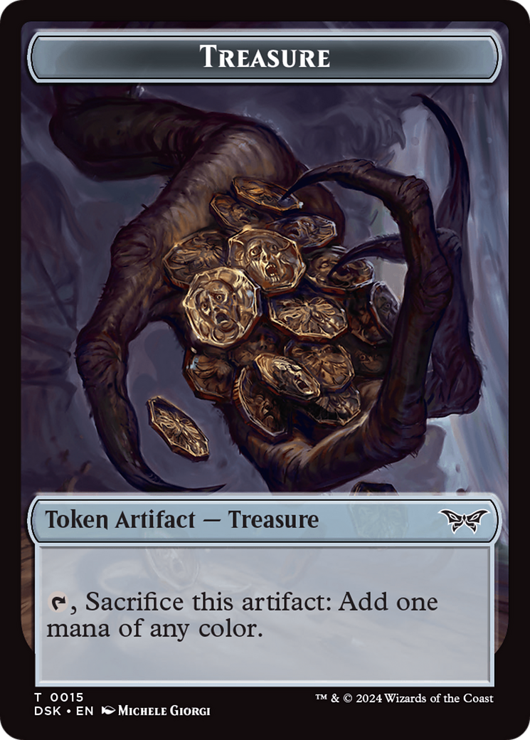 Treasure // Copy Double-Sided Token [Duskmourn: House of Horror Tokens] | Total Play