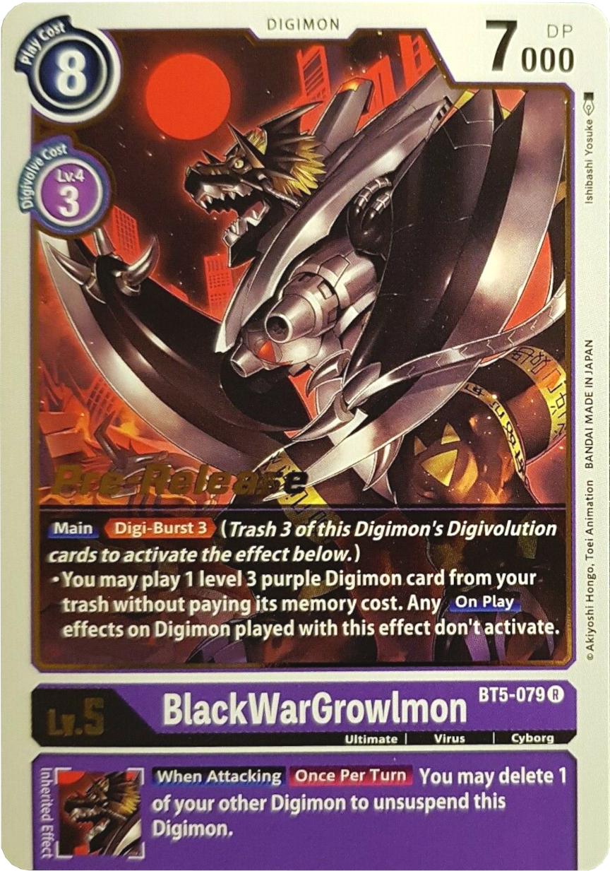 BlackWarGrowlmon [BT5-079] [Battle of Omni Pre-Release Promos] | Total Play