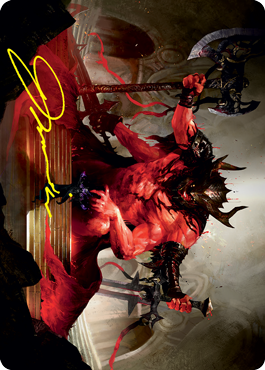 Awaken the Blood Avatar Art Card (Gold-Stamped Signature) [Strixhaven: School of Mages Art Series] | Total Play