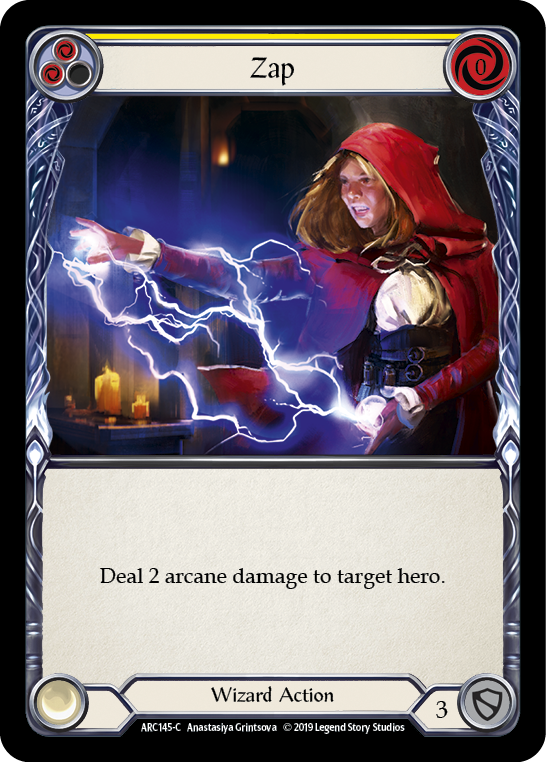 Zap (Yellow) [ARC145-C] (Arcane Rising)  1st Edition Normal | Total Play