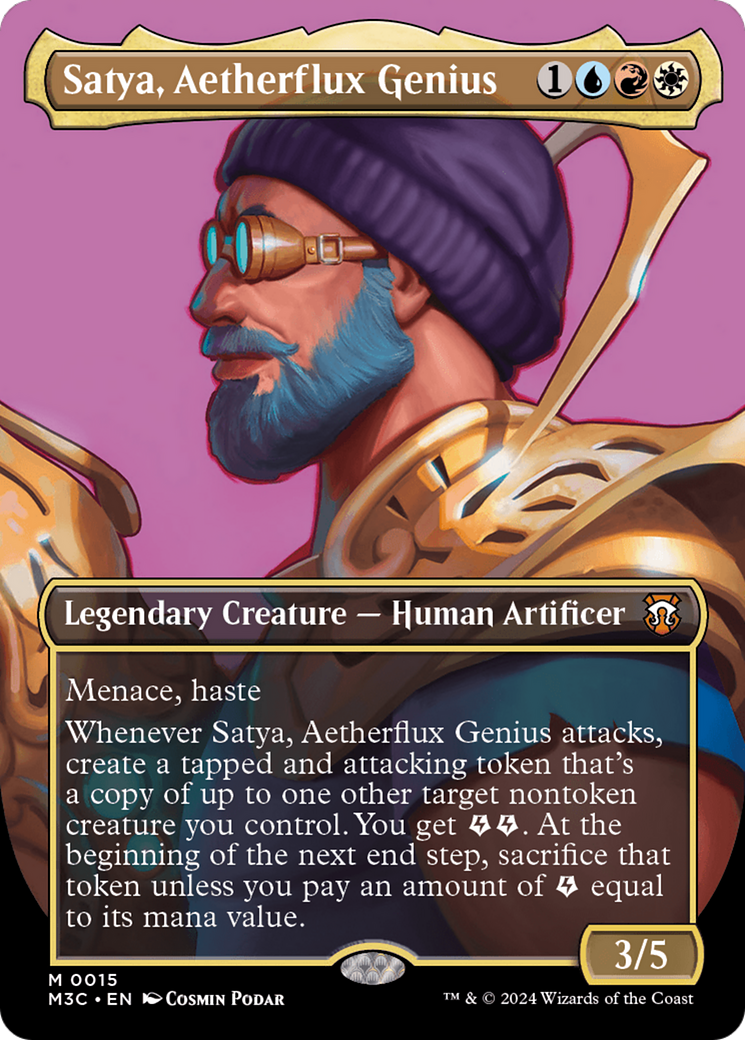 Satya, Aetherflux Genius (Borderless) [Modern Horizons 3 Commander] | Total Play