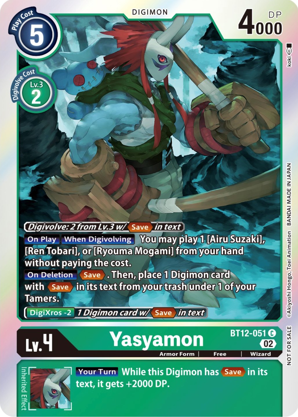 Yasyamon [BT12-051] (Box Topper) [Across Time] | Total Play