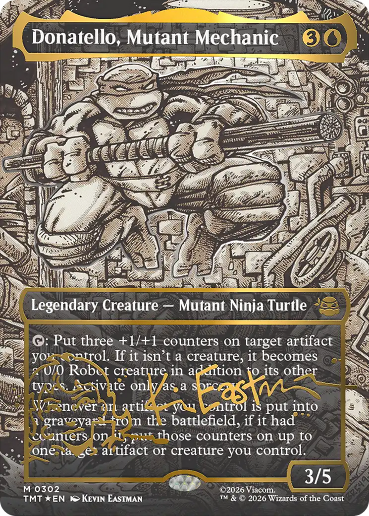 Donatello, Mutant Mechanic (Borderless) (Gold-Stamped Signature) [Teenage Mutant Ninja Turtles] | Total Play