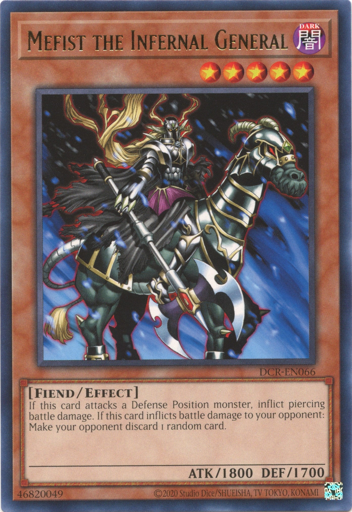 Mefist the Infernal General (25th Anniversary) [DCR-EN066] Rare | Total Play