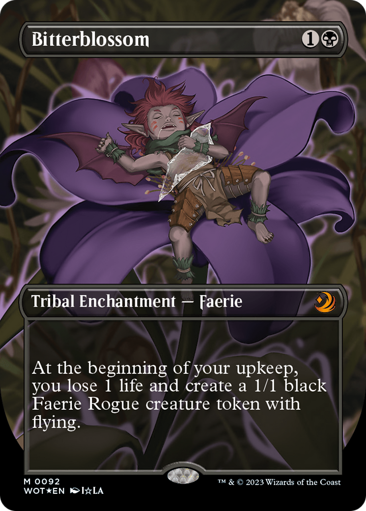 Bitterblossom (Anime Borderless) (Confetti Foil) [Wilds of Eldraine: Enchanting Tales] | Total Play