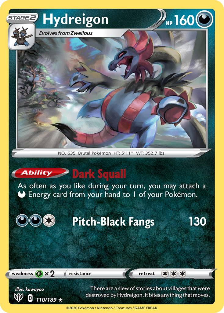 Hydreigon (110/189) [Sword & Shield: Darkness Ablaze] | Total Play