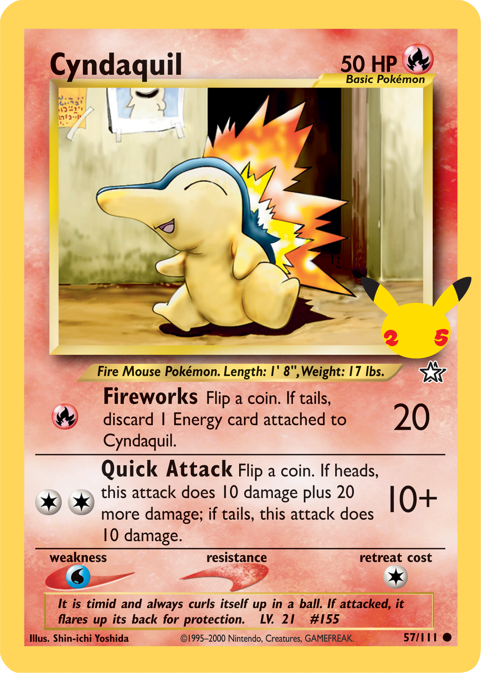 Cyndaquil (57/111) (Jumbo Card) [First Partner Pack] | Total Play