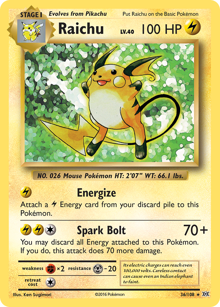 Raichu (36/108) [XY: Evolutions] | Total Play
