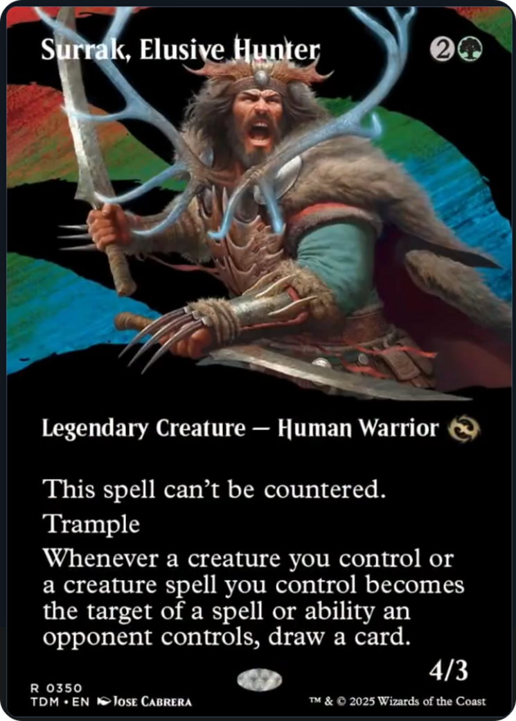 Surrak, Elusive Hunter (Borderless) [Tarkir: Dragonstorm] | Total Play