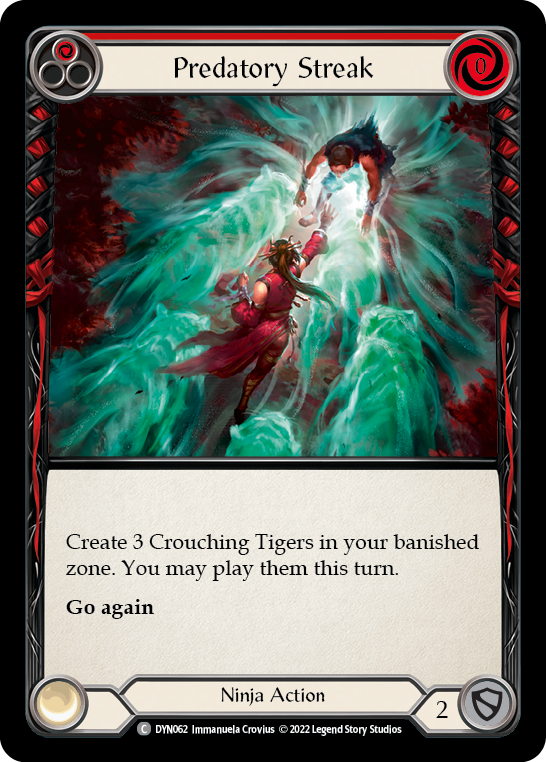 Predatory Streak (Red) [DYN062] (Dynasty)  Rainbow Foil | Total Play