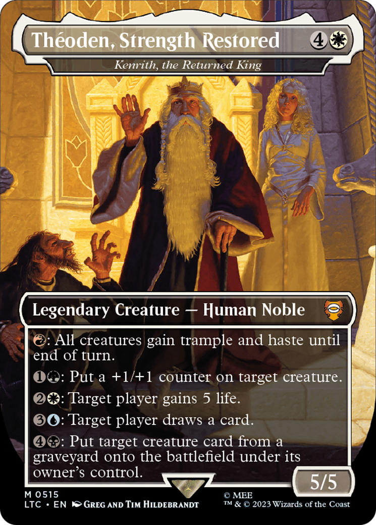 Theoden, Strength Restored - Kenrith, the Returned King (Borderless) [The Lord of the Rings: Tales of Middle-Earth Commander] | Total Play