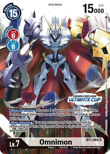 Omnimon [BT1-084] (April Ultimate Cup 2022) [Release Special Booster Promos] | Total Play