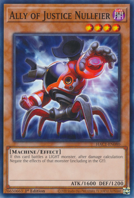 Ally of Justice Nullfier [HAC1-EN080] Common | Total Play